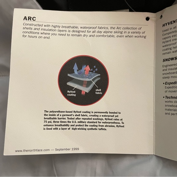 Vintage 1999 North Face Winter Coat Jacket Arc Parka Size 12 NWT - Picture 11 of 15